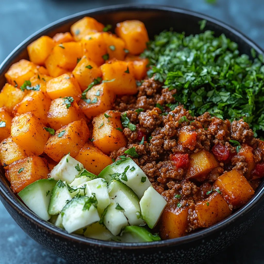 Bols Viraux de Fromage Cottage, Patate Douce et Bœuf Haché : Une Recette Incroyable Ultime