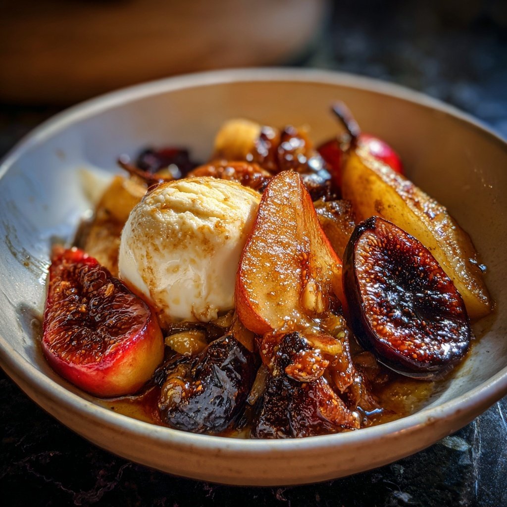 Fruits d’hiver rôtis à la vanille