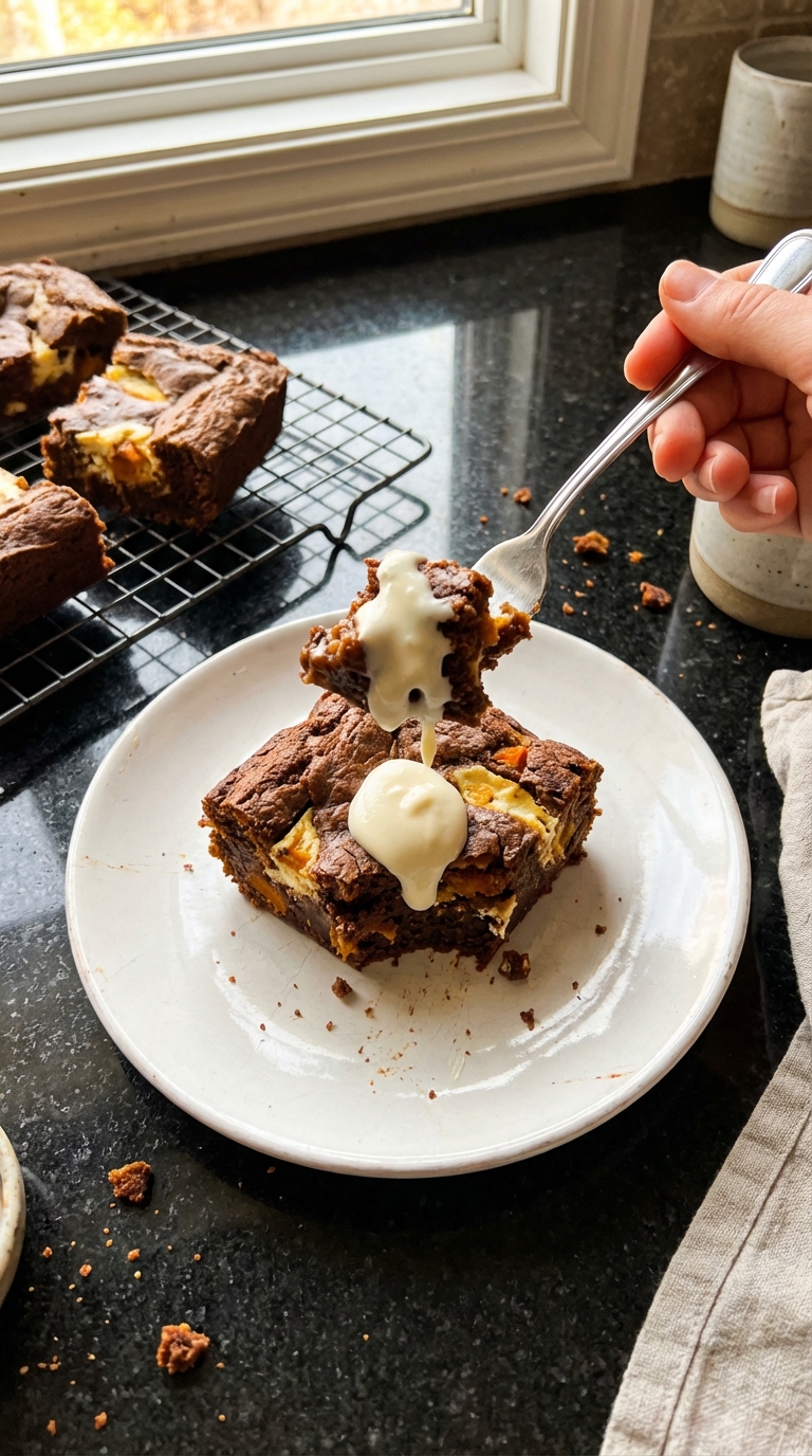 Brownies au Potiron et Fromage Blanc