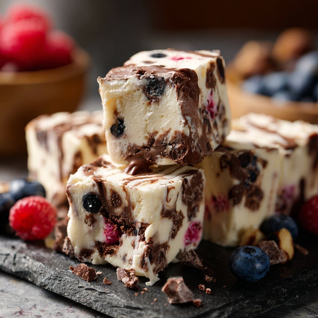 Bouchées fudge de yaourt glacé