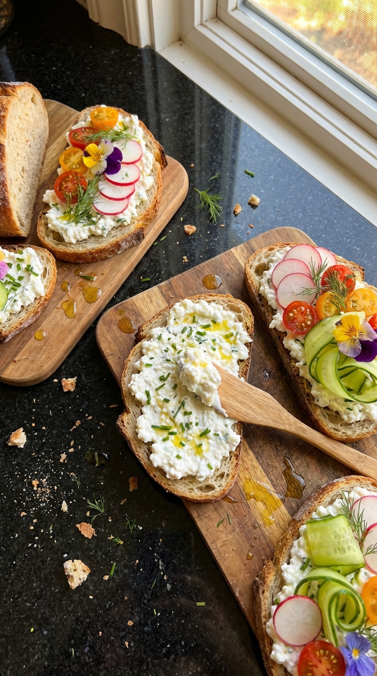 Tartinades gourmandes au cottage cheese