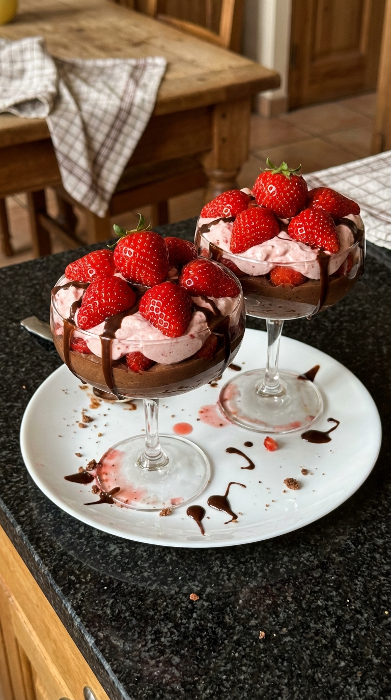Coupes rêve fraise chocolat