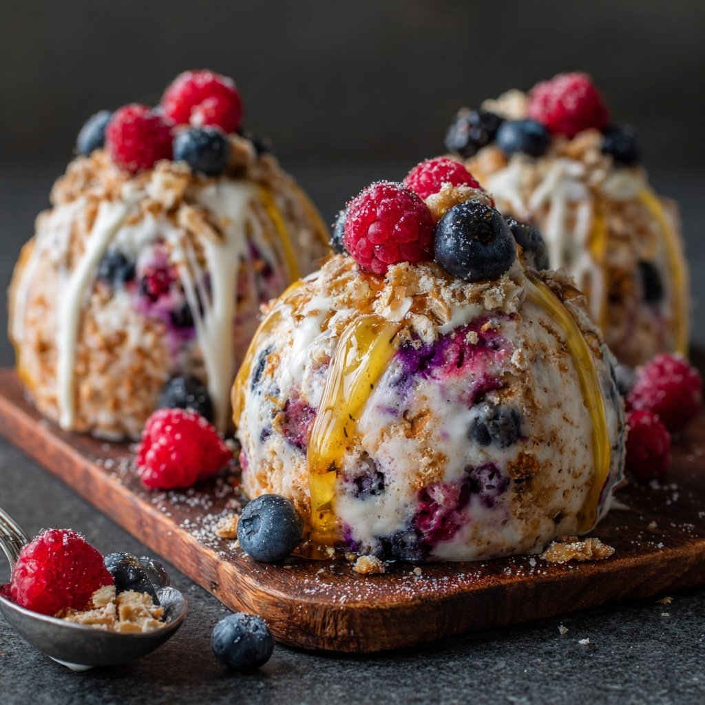 Bombes de fruits au yaourt glacé