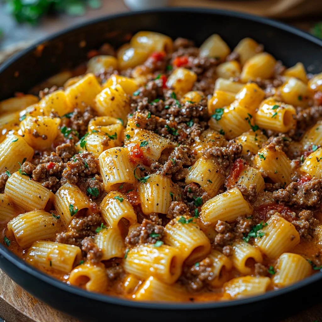 Bœuf Haché Crémeux avec Pâtes en Coquille : Une Recette Incroyable Ultime