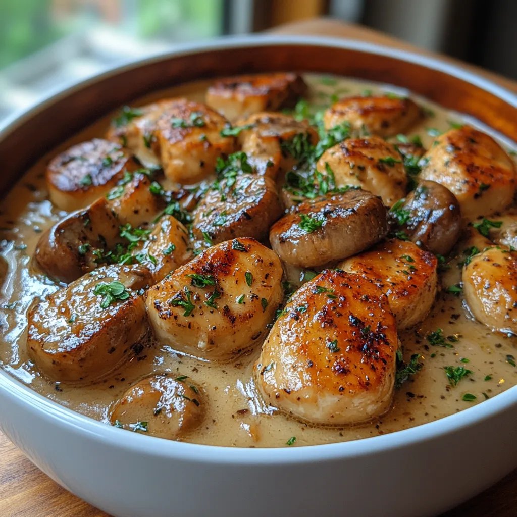 Poulet crémeux aux champignons : Une Recette Incroyable Ultime