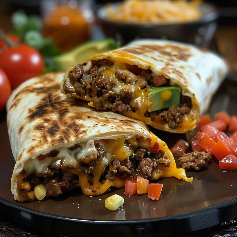 Burritos au Bœuf et Fromage