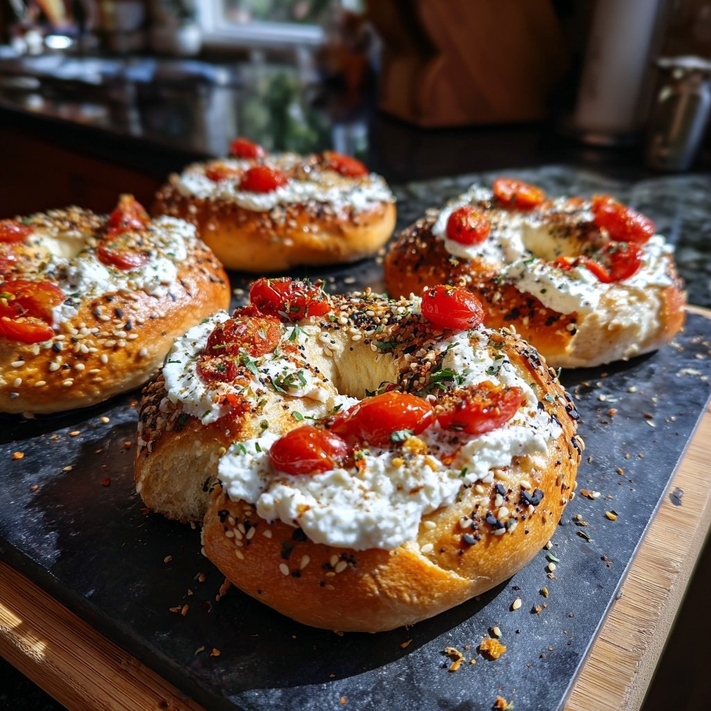 Bagels protéinés méditerranéens