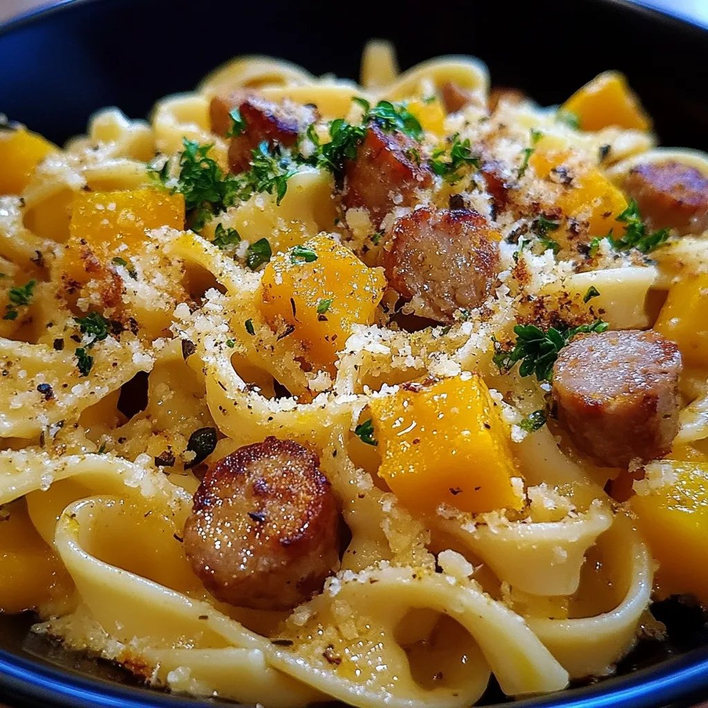 Délicieuses Pâtes à la Saucisse d'Automne et à la Courge : Une Recette Incroyable Ultime