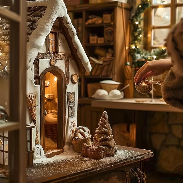 Maison en pain d’épice de Noël traditionnelle
