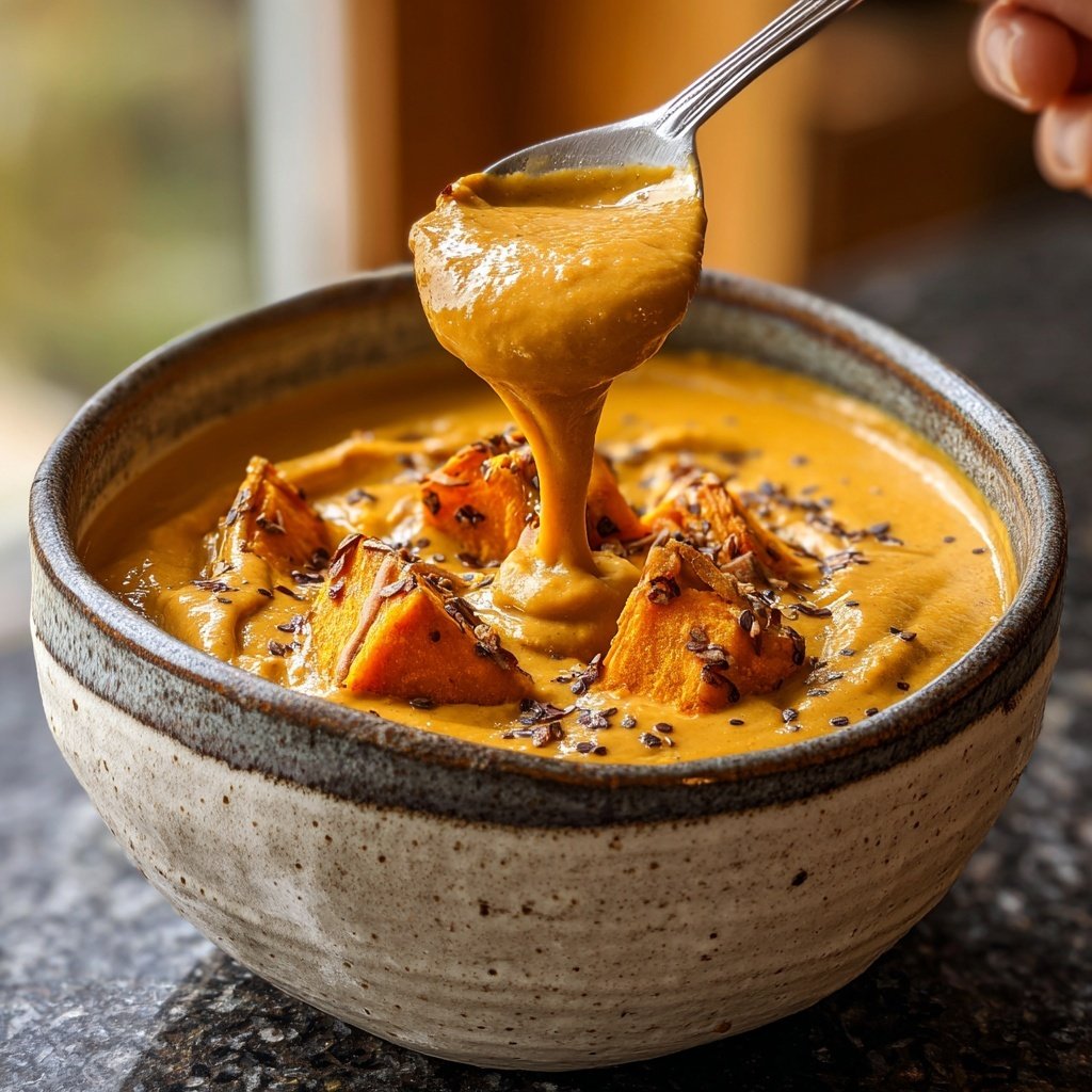 Soupe arachide épicée patate douce