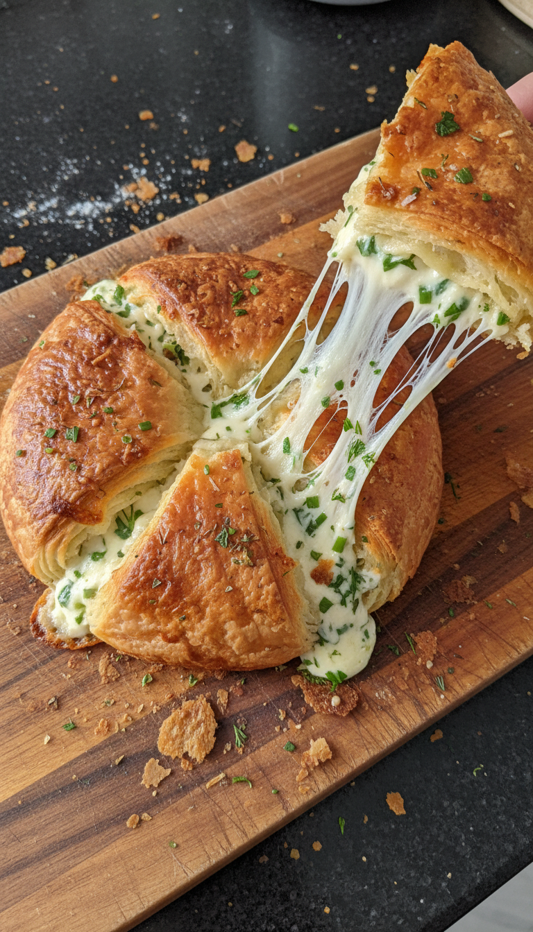 Boule de croissant au fromage aux herbes