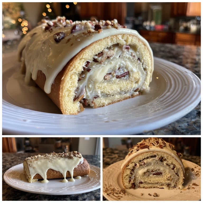 Bûchée roulée vanille pécan