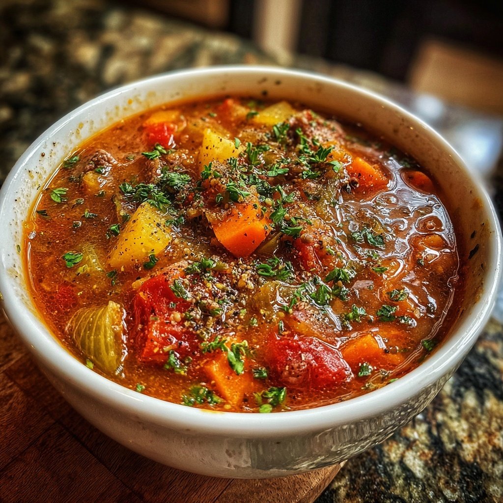 Soupe tortue mock bœuf haché