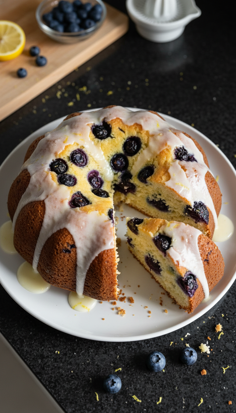 Gâteau yaourt myrtilles citron