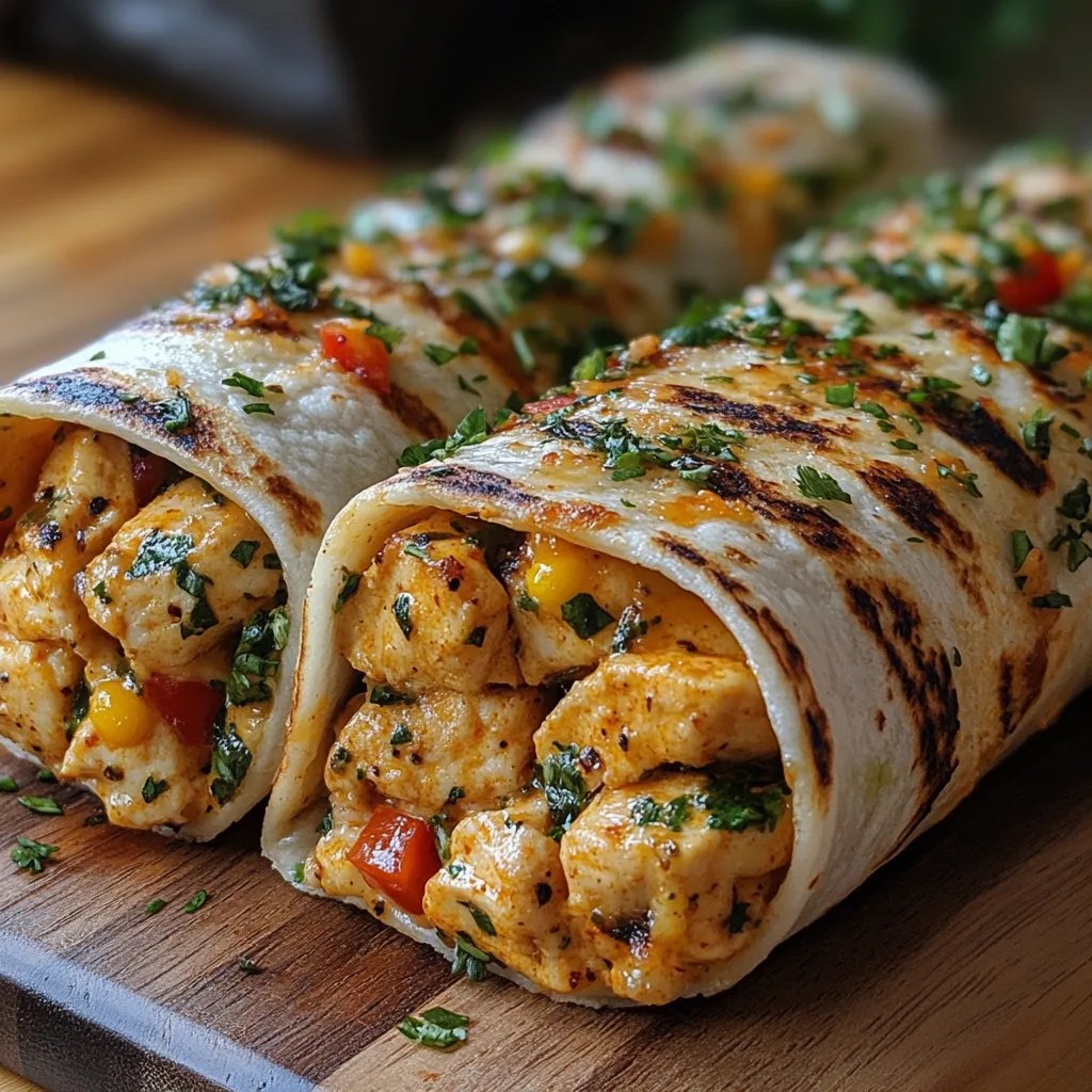 Wraps au Poulet à l’Ail : Une Recette Incroyable Ultime