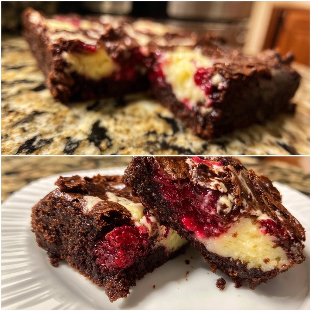 Brownies Framboise au Fromage Blanc