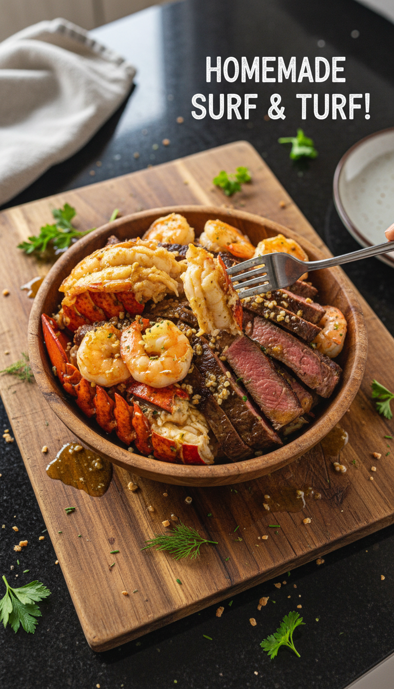 Bol Surf and Turf aux Fruits de Mer