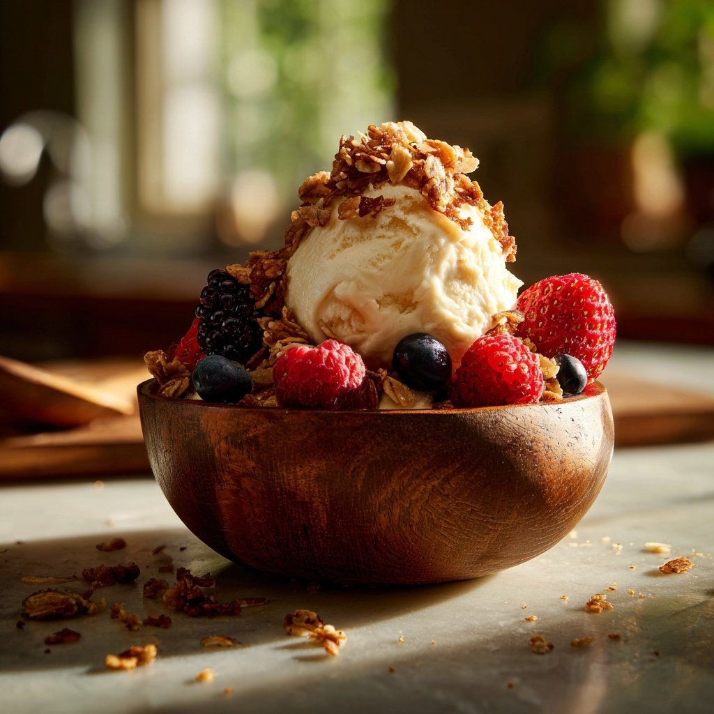 Yaourt glacé au granola