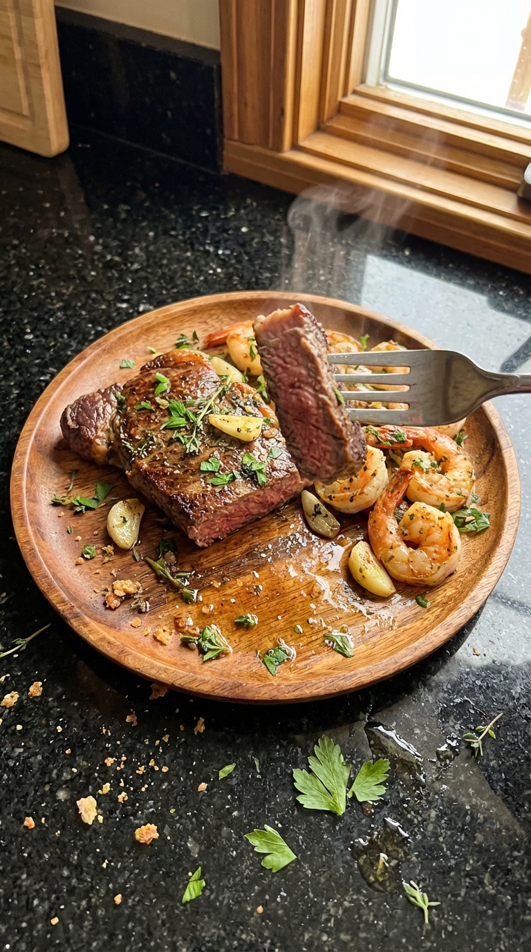 Assiette Surf and Turf Poêlée