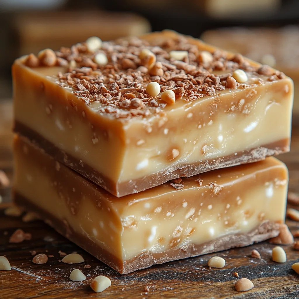 <p>Fudge au Chocolat Blanc et Caramel : Une Recette Incroyable Ultime</p>