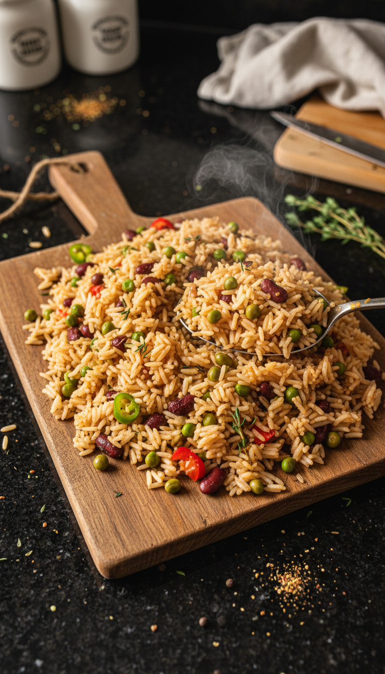 Riz et Pois Jamaïcains Véganes