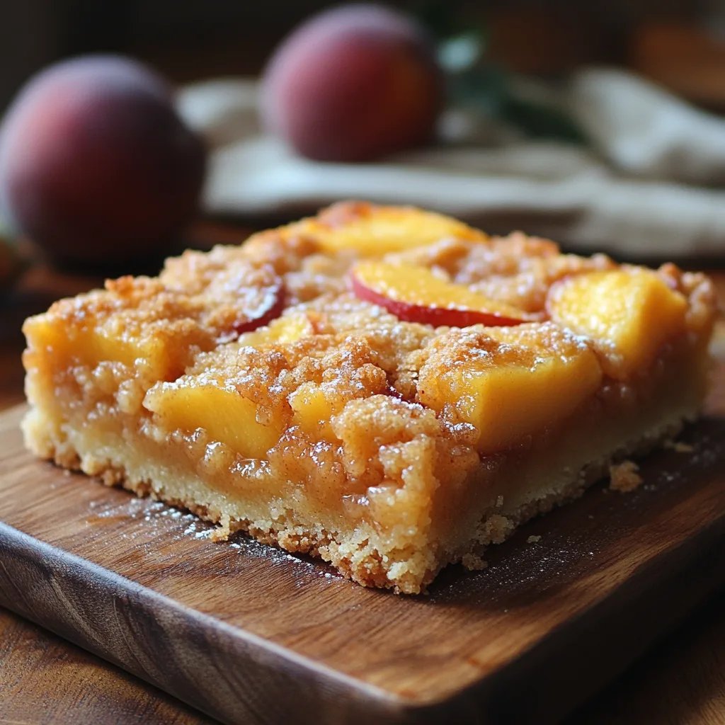 Barres croustillantes aux pêches et à la crème : Un Délice Incroyable Ultime