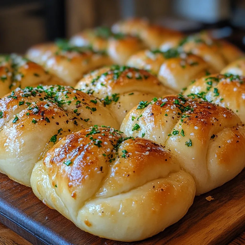 Nœuds à l’ail avec Pâte à Deux Ingrédients : Une Recette Incroyable Ultime