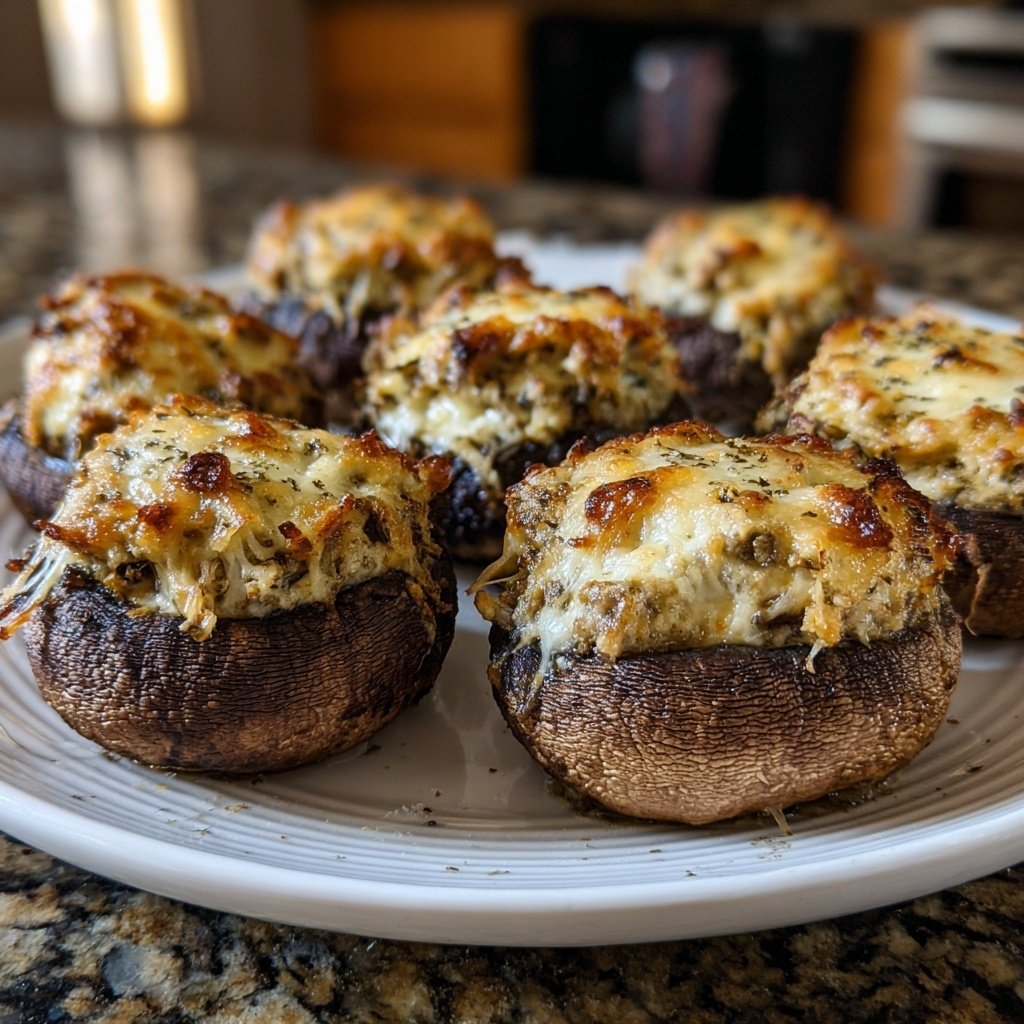 Champignons farcis buffalo